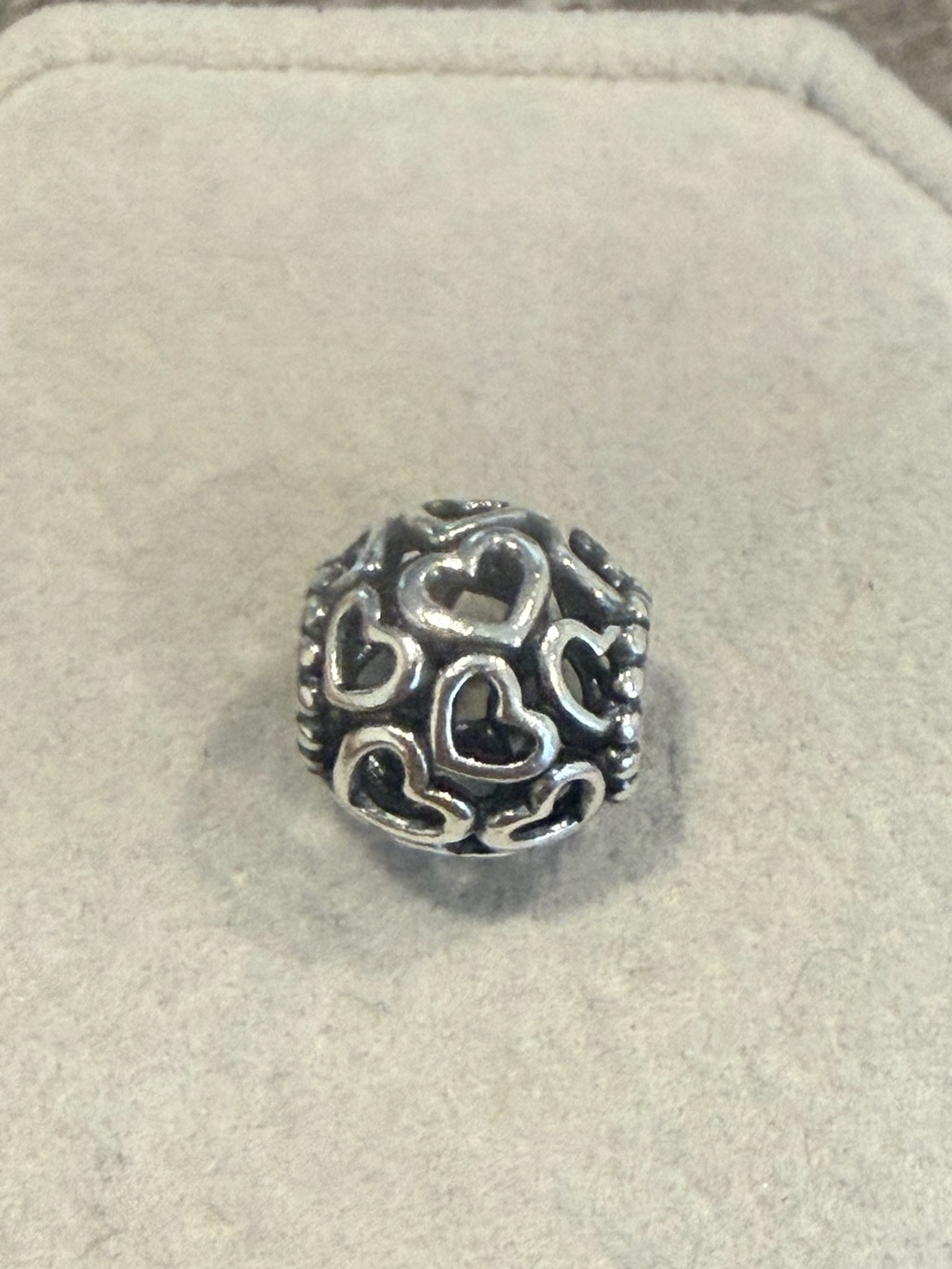 Pandora Heart All Over Sterling Silver Charm